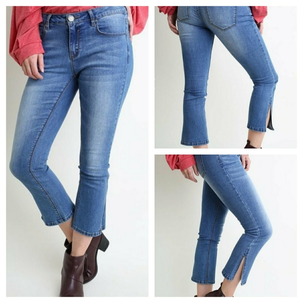 Umgee Split Hem Jeans